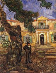 Vincent Van Gogh Tree and Man(in Front of the Asylum of Saint-Paul,St.Remy) Spain oil painting art